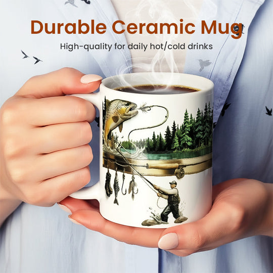 🔥2026 New products🌸 Ceramic Fishing Themed Coffee Mug