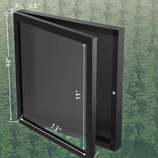 🖼️New Year 50% OFF! ⚽Premium Wooden Jersey Display Frame with Magnetic Door, Crystal Clear Acrylic Shadow Box for Signed Sport Shirts Memorabilia Storage