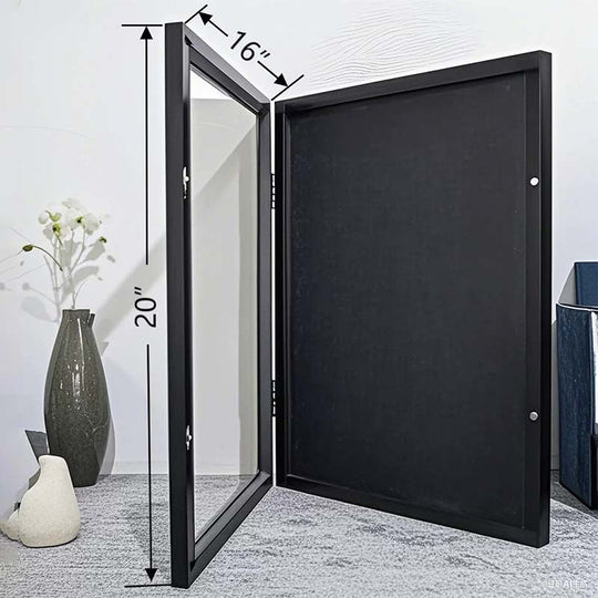 🖼️New Year 50% OFF! ⚽Premium Wooden Jersey Display Frame with Magnetic Door, Crystal Clear Acrylic Shadow Box for Signed Sport Shirts Memorabilia Storage
