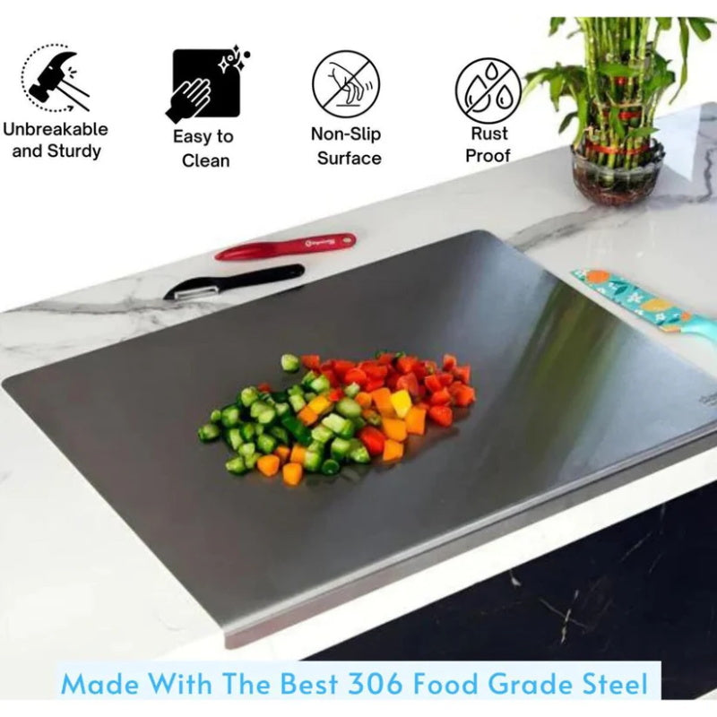 🔪 50% OFF NOW! ✨ Stainless Steel Countertop Chopping Board – Hygienic, Knife-Friendly & Easy-Clean Surface for a Safer Kitchen 🍽️