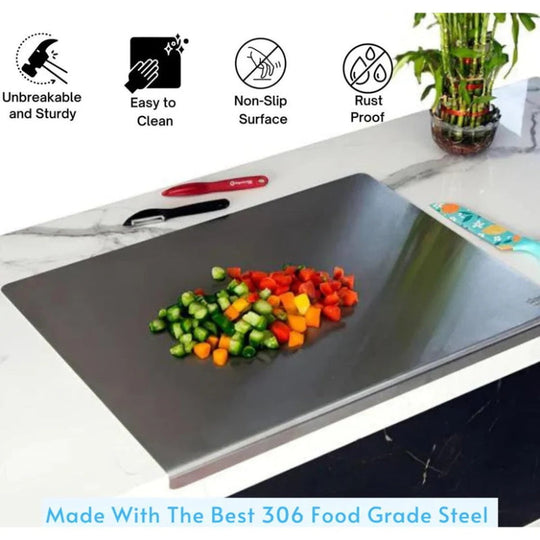 🔪 50% OFF NOW! ✨ Stainless Steel Countertop Chopping Board – Hygienic, Knife-Friendly & Easy-Clean Surface for a Safer Kitchen 🍽️