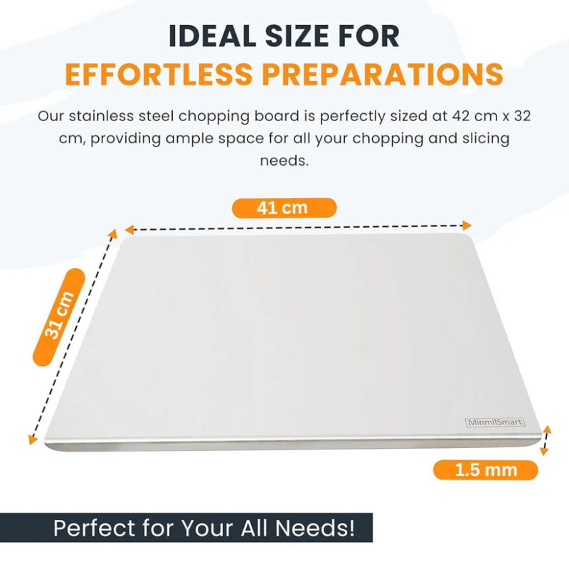 🔪 50% OFF NOW! ✨ Stainless Steel Countertop Chopping Board – Hygienic, Knife-Friendly & Easy-Clean Surface for a Safer Kitchen 🍽️