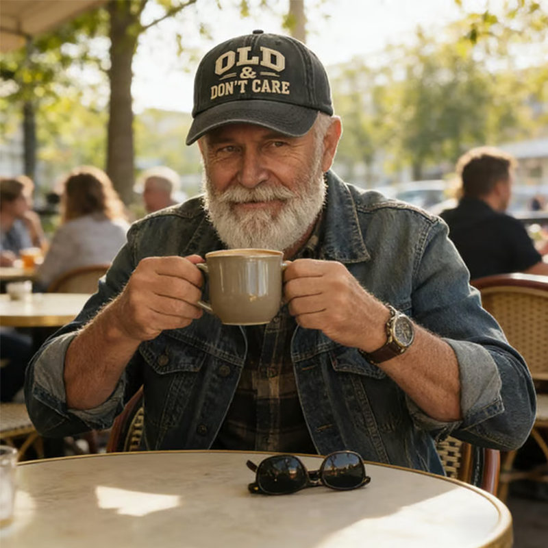 🧢 LIMITED-TIME 50% OFF! ✨ "OLD & DON'T CARE" Retro Baseball Cap – Unisex, Adjustable, Distressed Design 😎