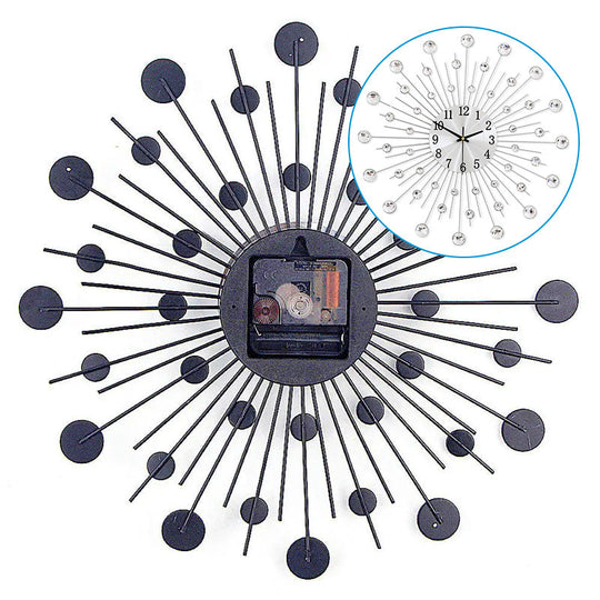 ✨🕰️ Creative Rhinestone Wall Clock – Silent, Minimalist Luxury for Living Room, Dining & Entryway! 💎🏡