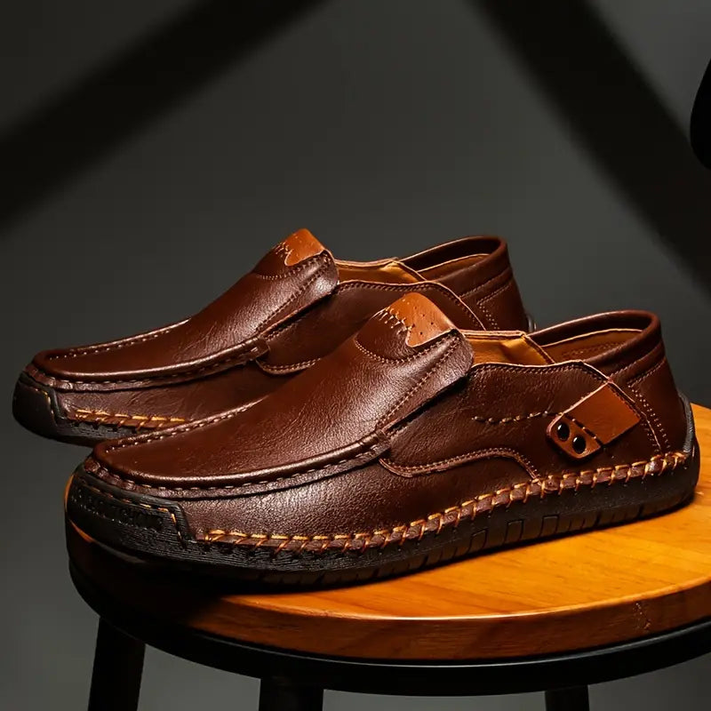 💎 60% OFF! 💎 Classic Men’s Slip-On Leather Shoes – Premium Calfskin, All-Day Comfort & Effortless Style