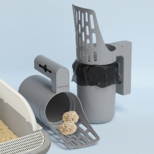 📢📢50% OFF !! ⏰ Self-Cleaning Litter Scoop with Waste Bin – Easy One-Handed Use 🧹🗑️ 【Don‘t Miss Out】