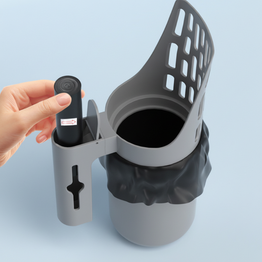 📢📢50% OFF !! ⏰ Self-Cleaning Litter Scoop with Waste Bin – Easy One-Handed Use 🧹🗑️ 【Don‘t Miss Out】