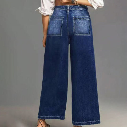 👖50% OFF NOW! ✨ Women‘s Casual High-Rise Wide-Leg Jeans – Flattering Fit, Stretchy Comfort & Effortless Style 👖