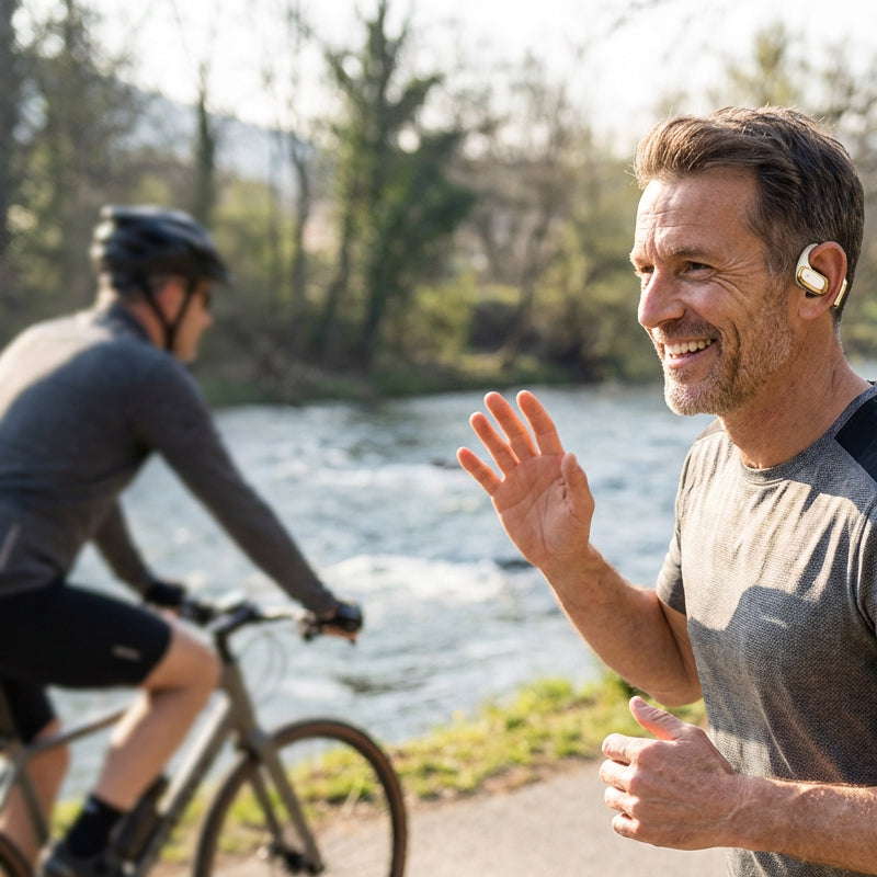 ⏳Limited time offer!🎧 Open-ear headphones with 72-hour battery life, secure fit for workouts and commutes ✨