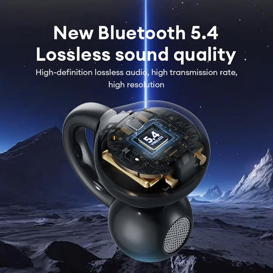 🎧💜LAST DAY - 50% off💜🔥Bone Conduction Wireless Bluetooth Ear Clip Earphones with Touch Screen