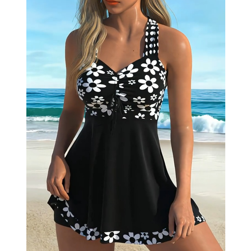 🔥🎁New arrival 50% OFF💥Women's Floral Print Tankini Swimsuits with Boyshorts