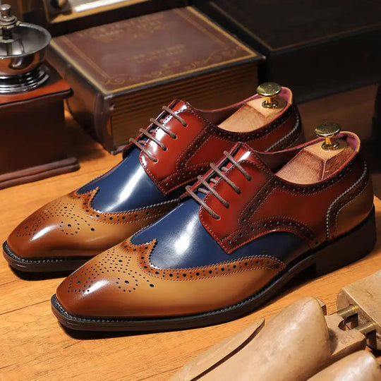 🔥Tidsbegrenset tilbud – Klassiske Wingtip Brogue Oxford-sko for menn