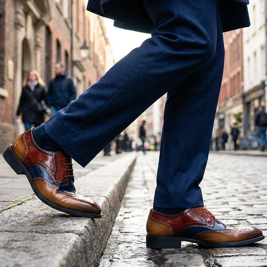 🔥Tidsbegrenset tilbud – Klassiske Wingtip Brogue Oxford-sko for menn