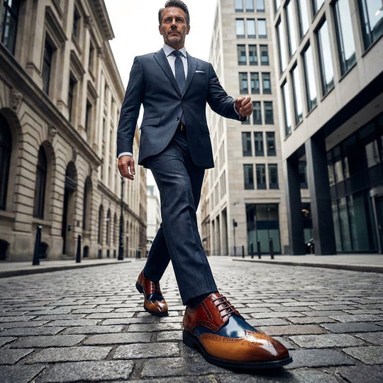 🔥Tidsbegrenset tilbud – Klassiske Wingtip Brogue Oxford-sko for menn