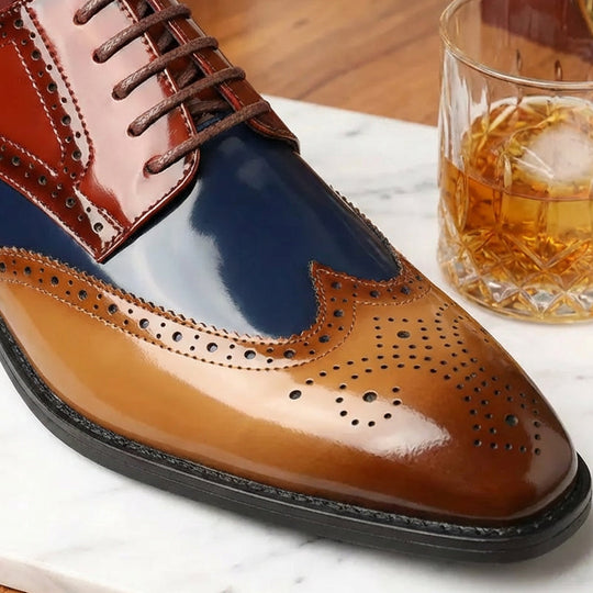 🔥Tidsbegrenset tilbud – Klassiske Wingtip Brogue Oxford-sko for menn