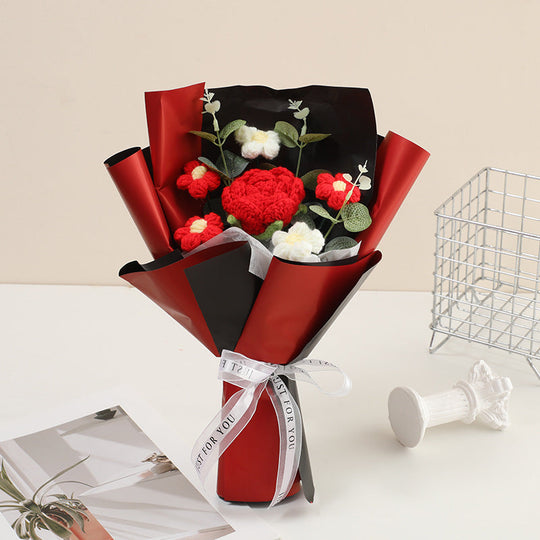 💕Offre spéciale Fête des Mères : 30 % de réduction !💕Bouquet de fleurs délicat au crochet fait main💐