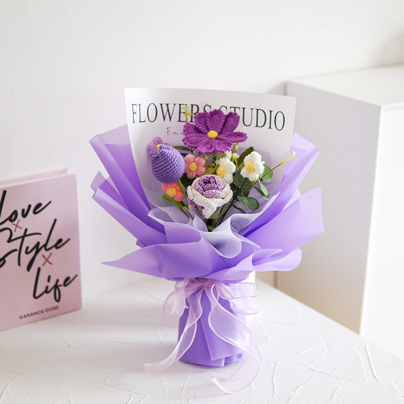💕Offre spéciale Fête des Mères : 30 % de réduction !💕Bouquet de fleurs délicat au crochet fait main💐