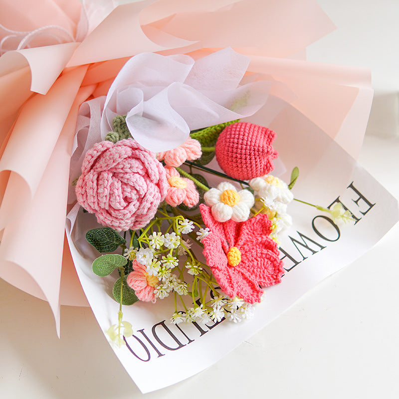 💕Offre spéciale Fête des Mères : 30 % de réduction !💕Bouquet de fleurs délicat au crochet fait main💐