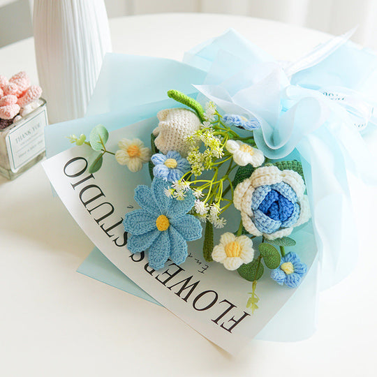 💕Offre spéciale Fête des Mères : 30 % de réduction !💕Bouquet de fleurs délicat au crochet fait main💐