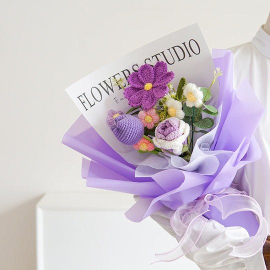 💕Offre spéciale Fête des Mères : 30 % de réduction !💕Bouquet de fleurs délicat au crochet fait main💐