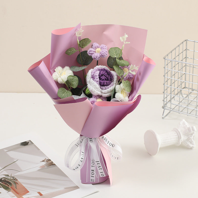 💕Offre spéciale Fête des Mères : 30 % de réduction !💕Bouquet de fleurs délicat au crochet fait main💐