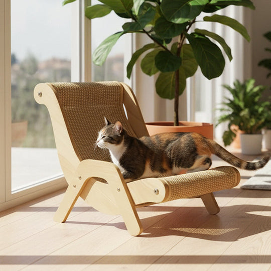 🐱 MAINTENANT À -50 % ! ⏰ Griffoir et coussin 2 en 1 en sisal pour chats – Griffoir &  Sisal résistant et confortable &  Gain de place 🛏️