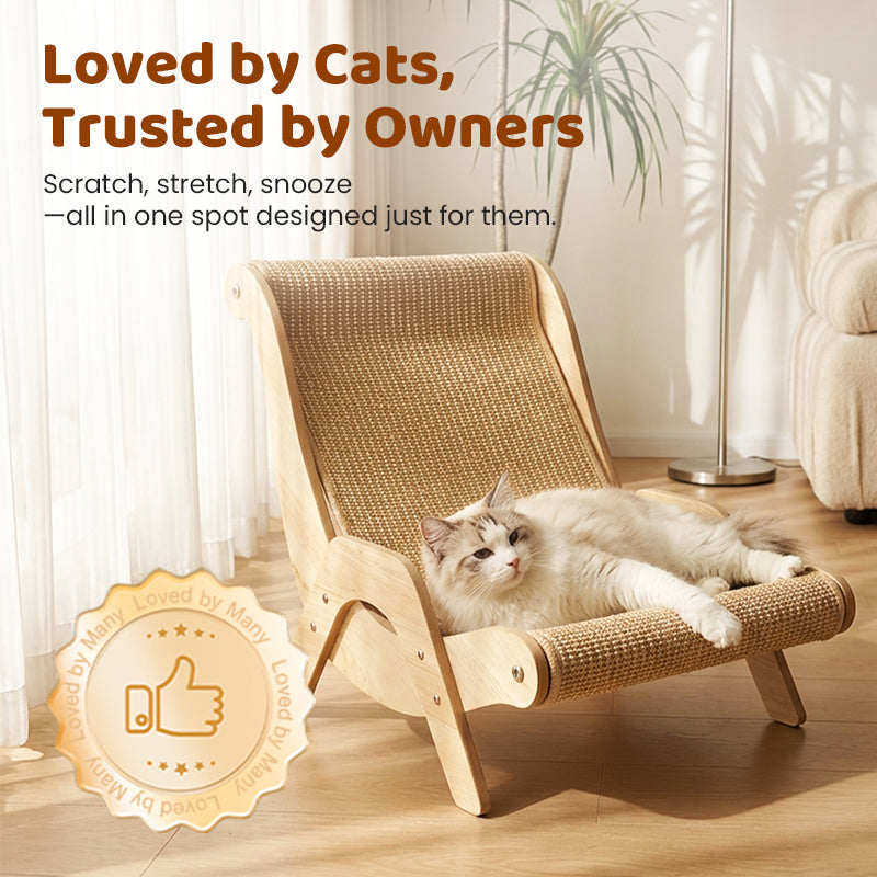 🐱 MAINTENANT À -50 % ! ⏰ Griffoir et coussin 2 en 1 en sisal pour chats – Griffoir &  Sisal résistant et confortable &  Gain de place 🛏️