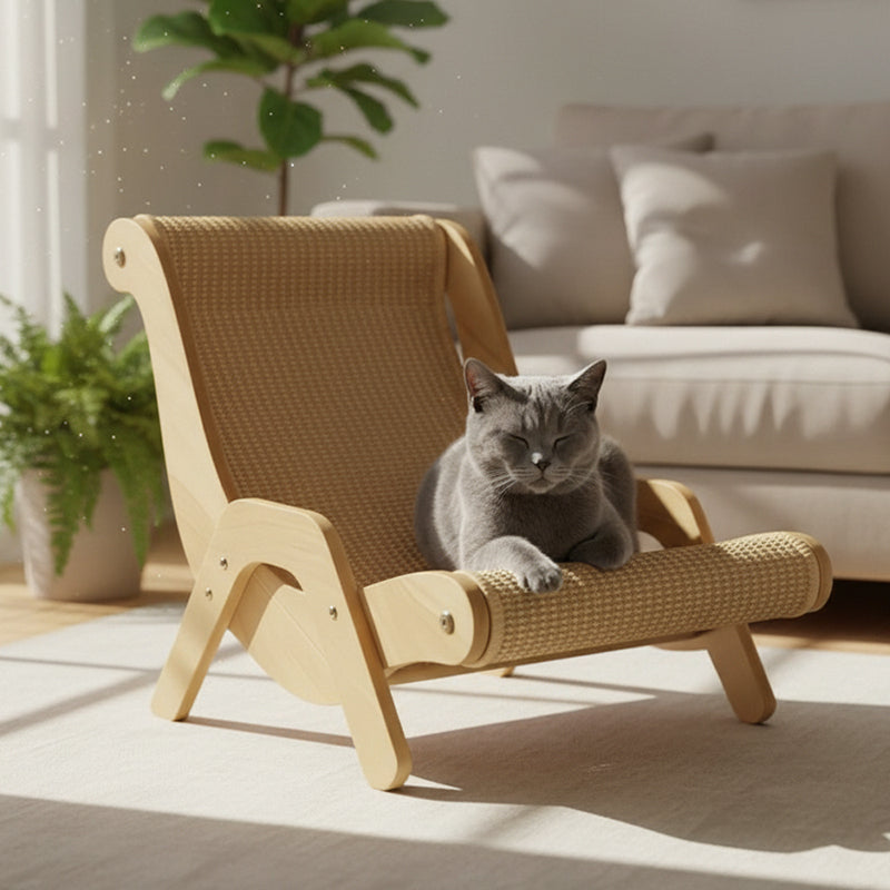 🐱 MAINTENANT À -50 % ! ⏰ Griffoir et coussin 2 en 1 en sisal pour chats – Griffoir &  Sisal résistant et confortable &  Gain de place 🛏️