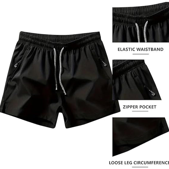 🏆 Beste verkoop 2026 | Sportshorts met sneldrogende technologie | Zakken met ritssluiting voor essentiële spullen 📱💨