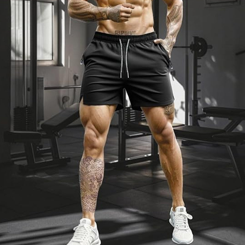 🏆 Beste verkoop 2026 | Sportshorts met sneldrogende technologie | Zakken met ritssluiting voor essentiële spullen 📱💨