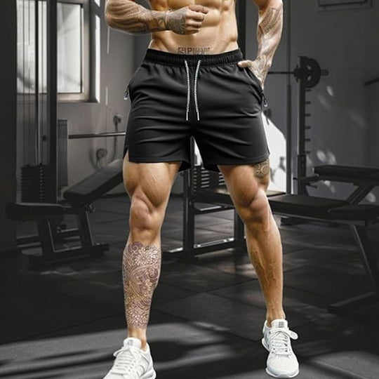 🏆 Beste verkoop 2026 | Sportshorts met sneldrogende technologie | Zakken met ritssluiting voor essentiële spullen 📱💨