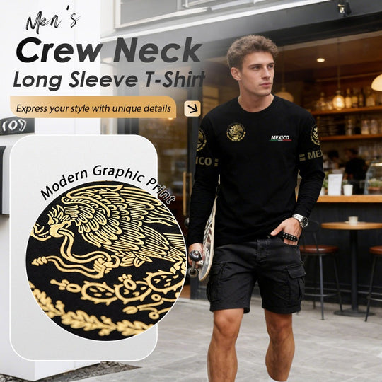 Men's Crew Neck Long Sleeve T-Shirt