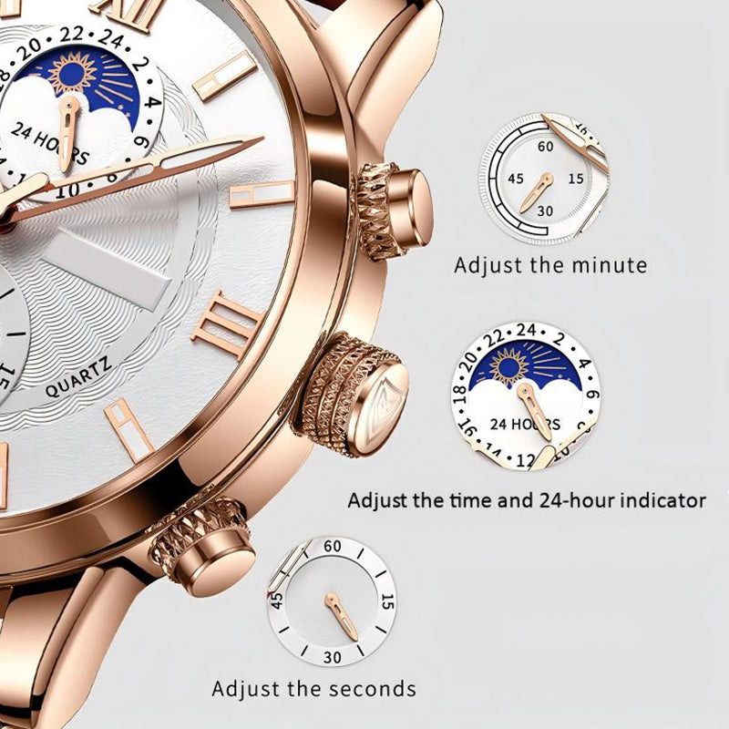 Men's Multifunction Waterproof Luminous Quartz Watch