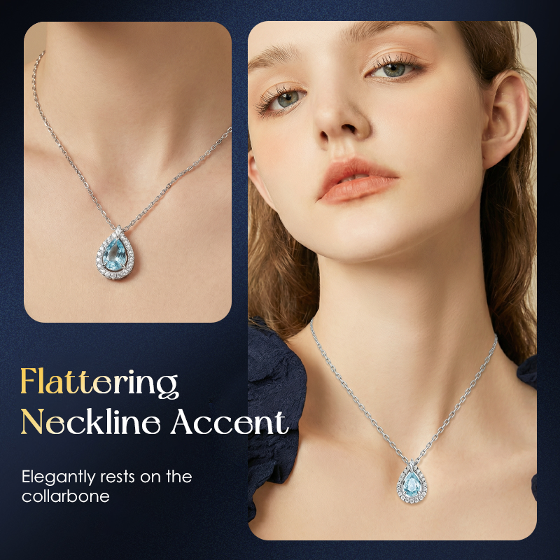 💎✨ Timeless Elegance | Blue Teardrop Pendant for Women | Shine Every Day 【New 2026 | 30% OFF】