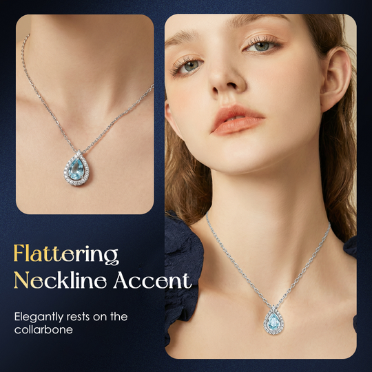 💎✨ Timeless Elegance | Blue Teardrop Pendant for Women | Shine Every Day 【New 2026 | 30% OFF】