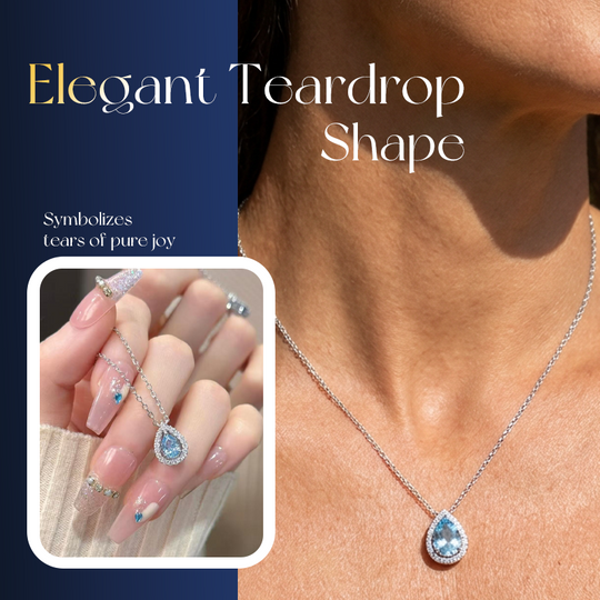 💎✨ Timeless Elegance | Blue Teardrop Pendant for Women | Shine Every Day 【New 2026 | 30% OFF】