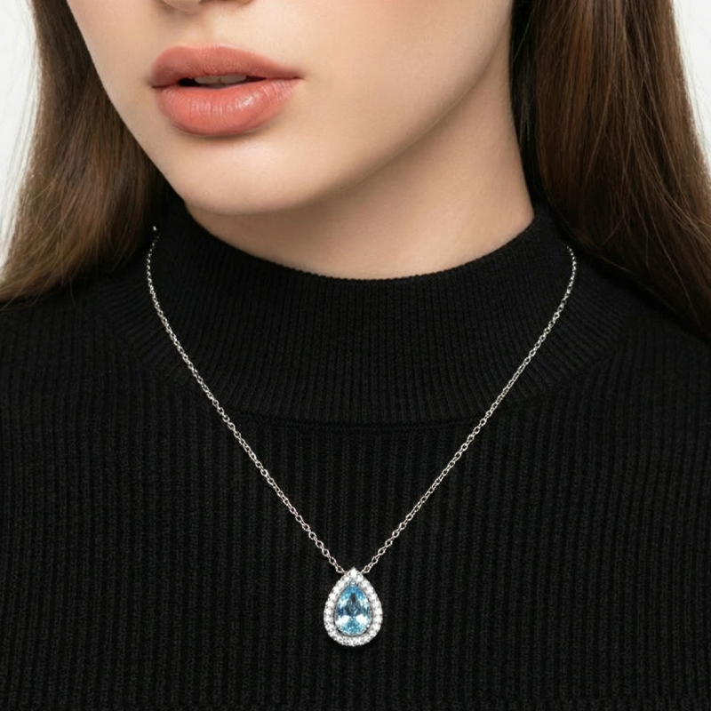 💎✨ Timeless Elegance | Blue Teardrop Pendant for Women | Shine Every Day 【New 2026 | 30% OFF】