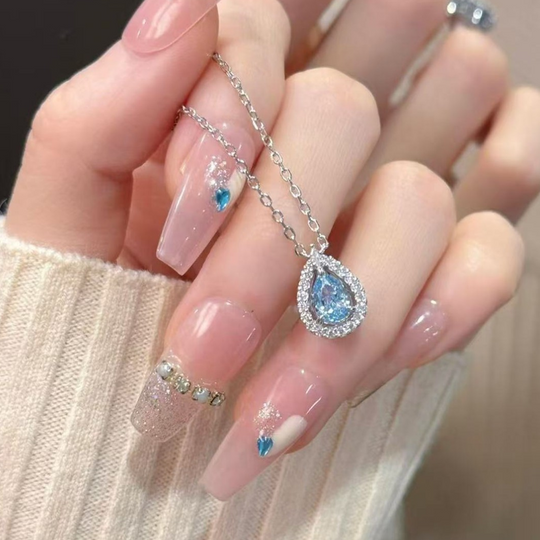 💎✨ Timeless Elegance | Blue Teardrop Pendant for Women | Shine Every Day 【New 2026 | 30% OFF】
