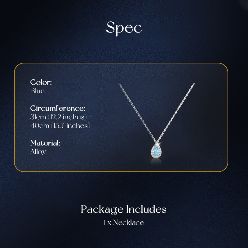 💎✨ Timeless Elegance | Blue Teardrop Pendant for Women | Shine Every Day 【New 2026 | 30% OFF】