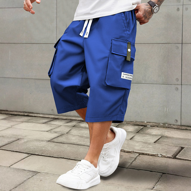 ⏳LETZTER TAG: 50% RABATT!!📢Lässige Capri-Cargohose mit Kordelzug für Herren