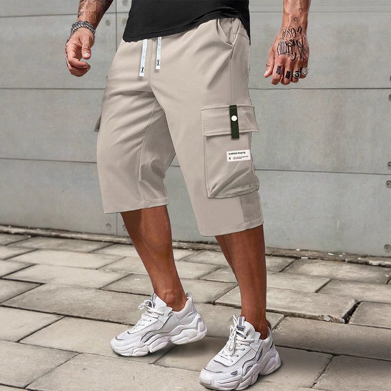 ⏳LETZTER TAG: 50% RABATT!!📢Lässige Capri-Cargohose mit Kordelzug für Herren
