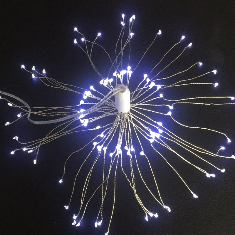 🔥Guirnalda de luces solares de fuegos artificiales para el patio &  Fiestas