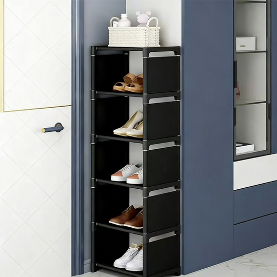 🎁Nieuwe collectie 50% korting💥Verticale schoenenrek voor de hal – ruimtebesparend, stevig metalen frame &  Eenvoudige montage 👟