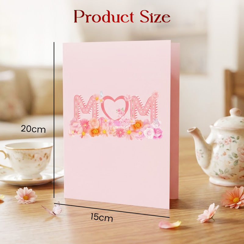 Tarxeta de felicitación emerxente 3D "Best Mom Ever".