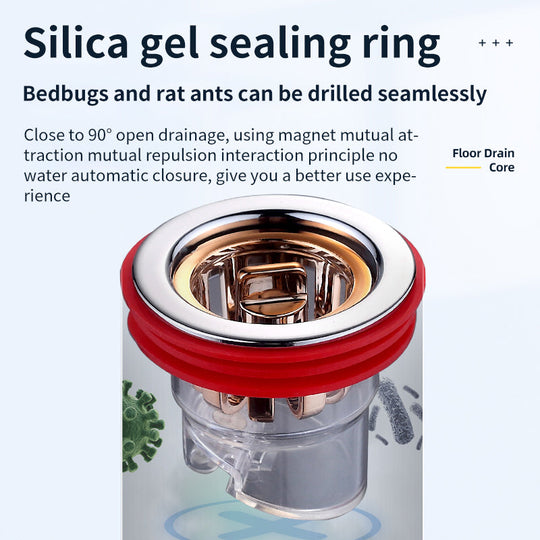 Magnetic odor-blocking insert for floor drain