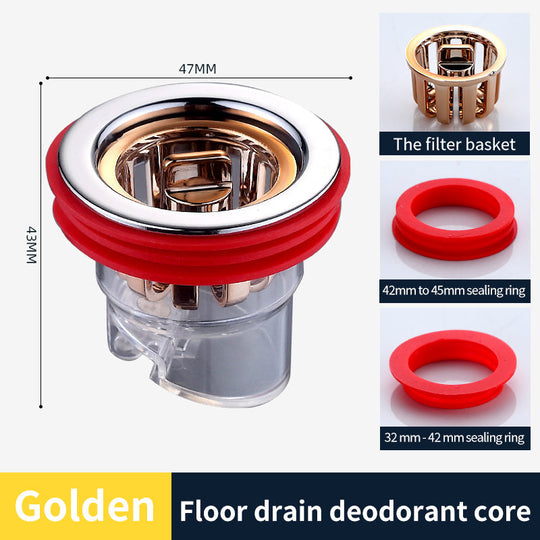 Magnetic odor-blocking insert for floor drain