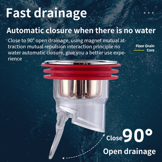 Magnetic odor-blocking insert for floor drain