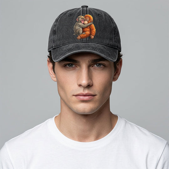 Berretto da baseball vintage con stampa animalier carina