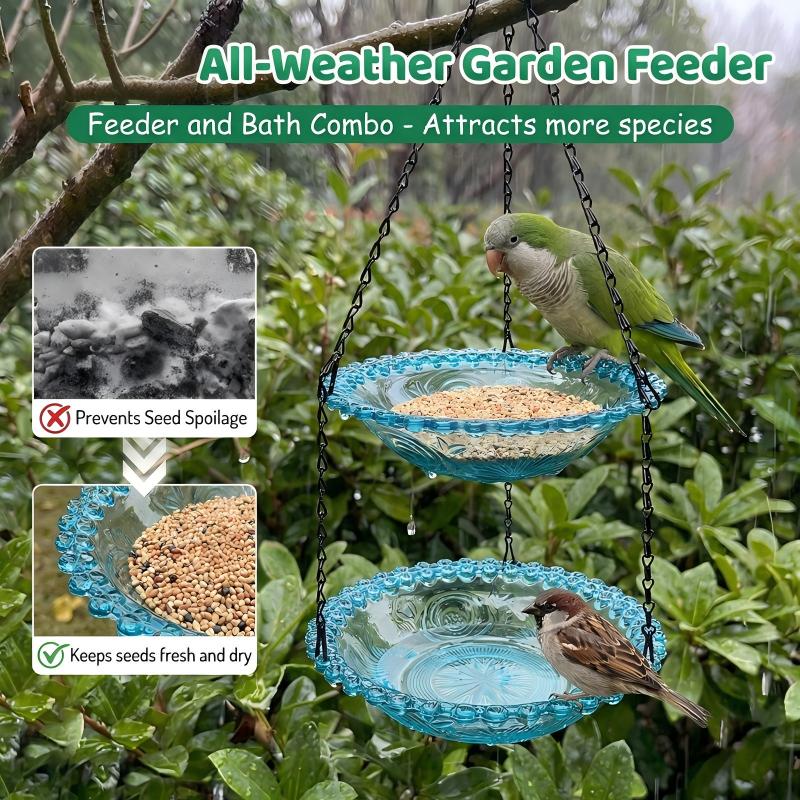 Comedero para pájaros colgante estilo vintage & Baño
