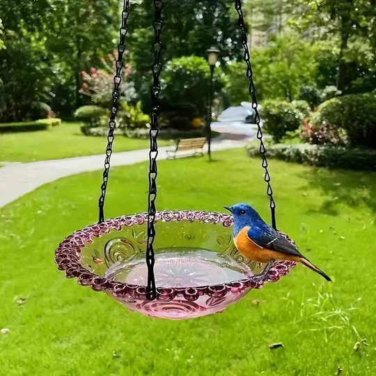 Comedero para pájaros colgante estilo vintage & Baño